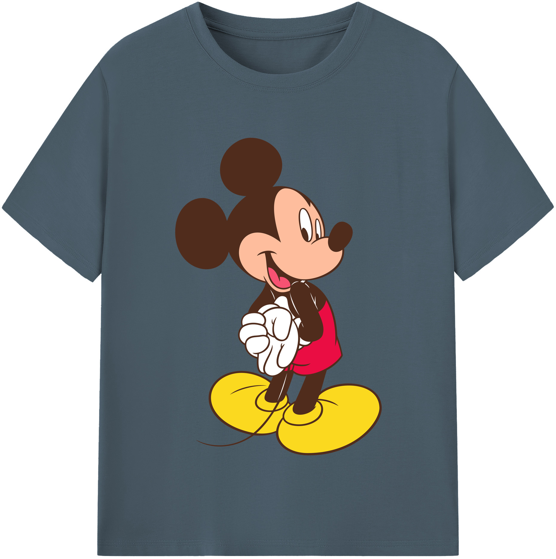（画像用） ミッキーマウス Mickey Mouse 綿100％半袖Tシャツ（フロントプリント）